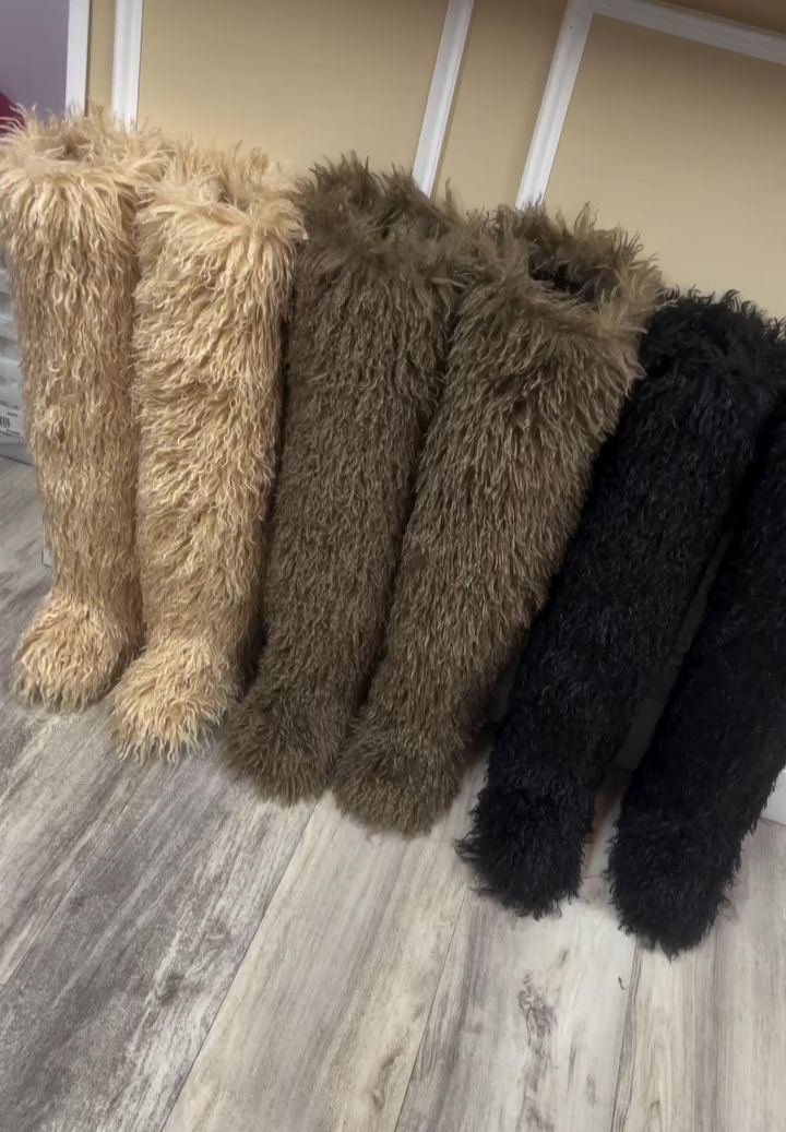 Faux Fur Sheepskin Boots