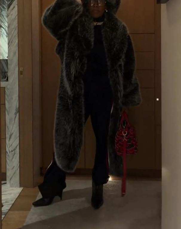 CROPPED FAUX MINK JACKET