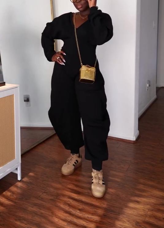 COMFY COZY SWEATSHIRT JUMPSUIT