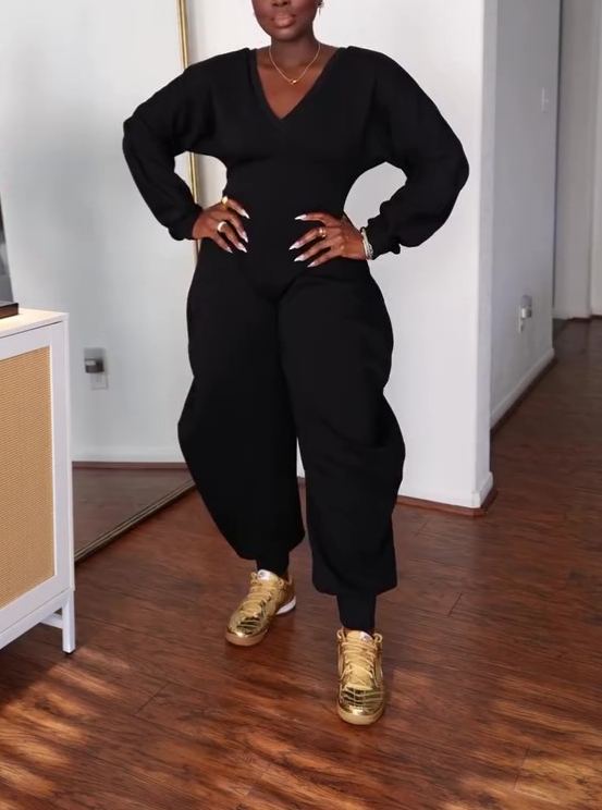 COMFY COZY SWEATSHIRT JUMPSUIT