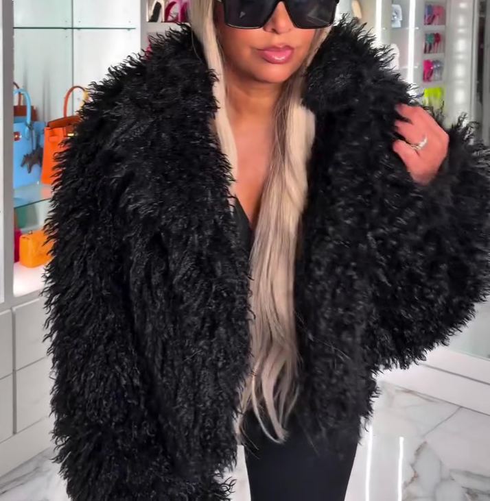 Autumn/Winter Curly Fur Short Coat