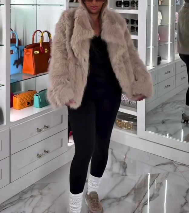 Autumn/Winter Curly Fur Short Coat