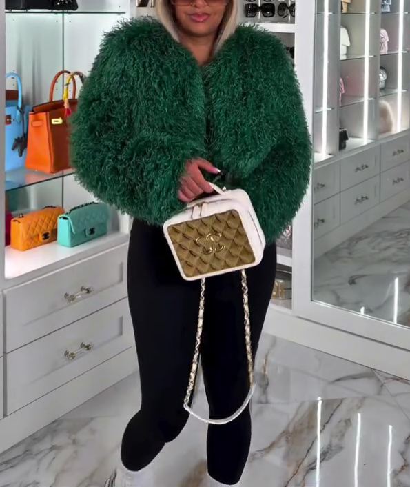 Autumn/Winter Curly Fur Short Coat