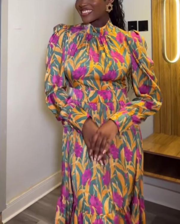 2026 New Floral Print Long-Sleeved Dress