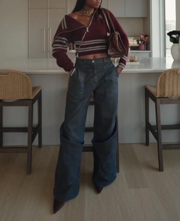 Knitted Zipper Cardigan