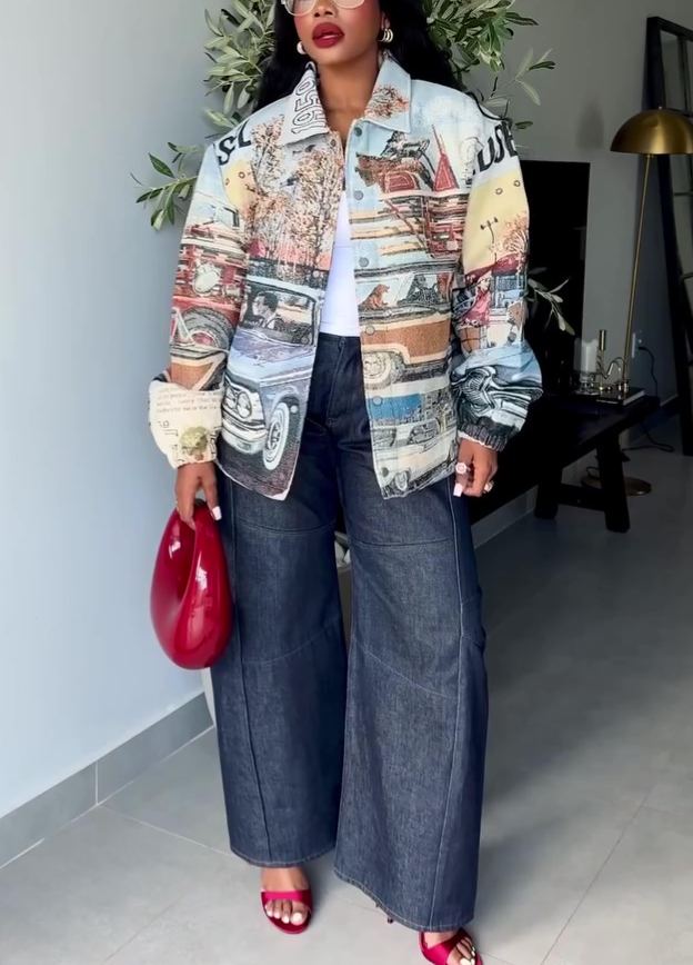 Printed Casual Jacket