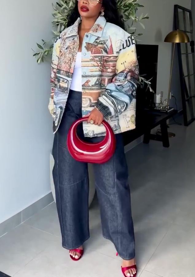 Printed Casual Jacket