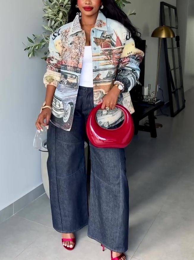 Printed Casual Jacket