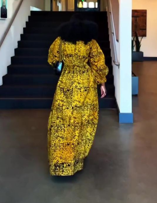 2026 New Printed Long-Sleeved Dress