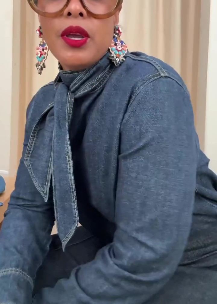 2026 New Style Tie-Tie Denim Top