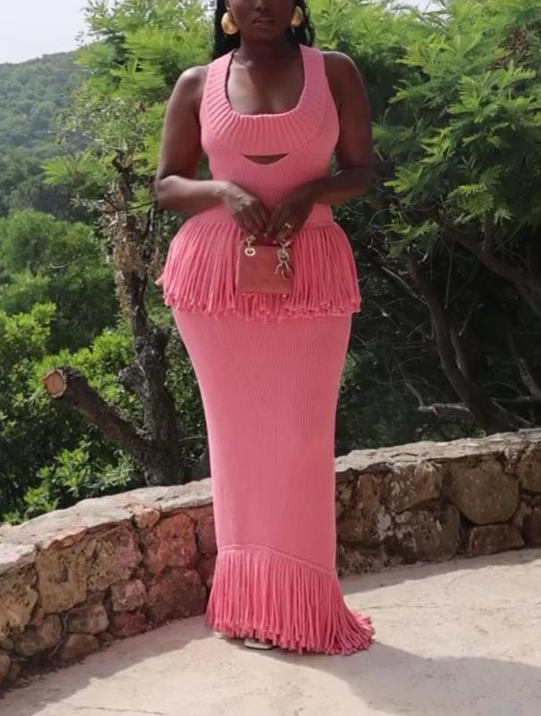 Knitted Tassel Beach Vacation Set