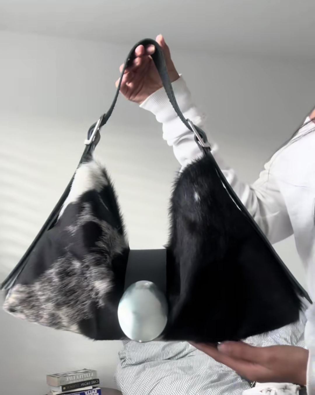 Motorbike Girl Plush Shoulder Bag