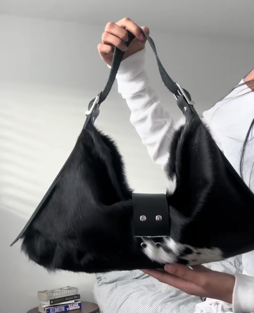 Motorbike Girl Plush Shoulder Bag