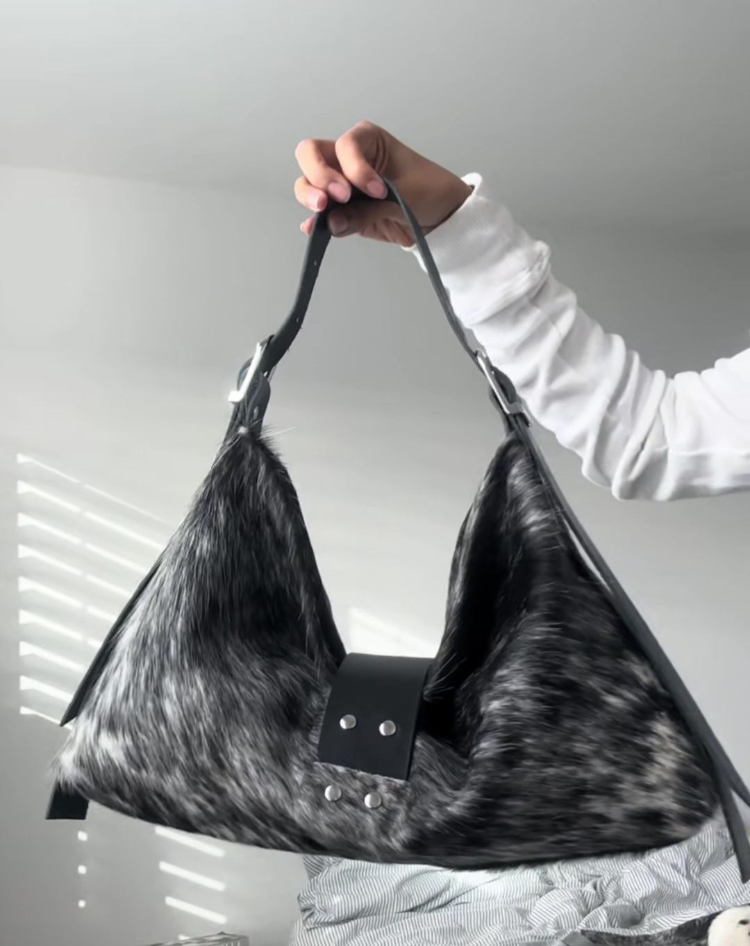 Motorbike Girl Plush Shoulder Bag