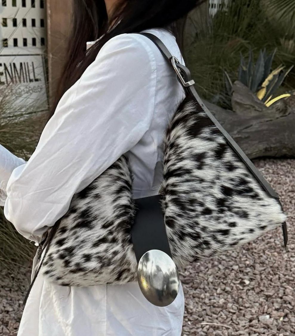 Motorbike Girl Plush Shoulder Bag