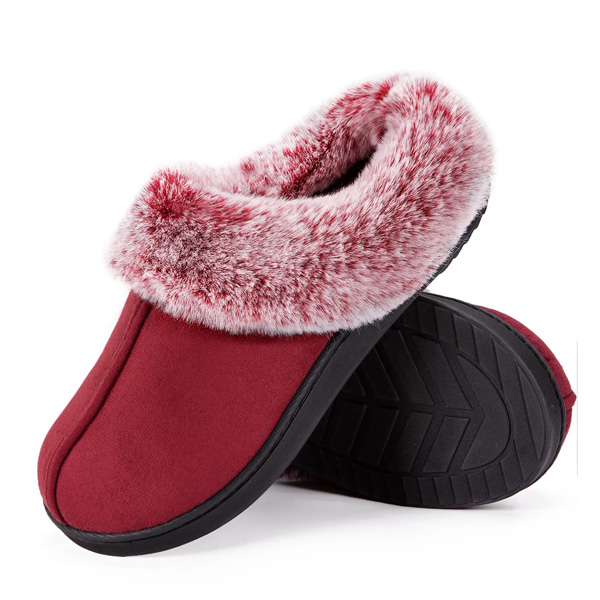 (⏳NOW ON: 70% OFF Sale! 🔥)Women’s Winter Fuzzy Lined Warm Indoor Outdoor Slippers