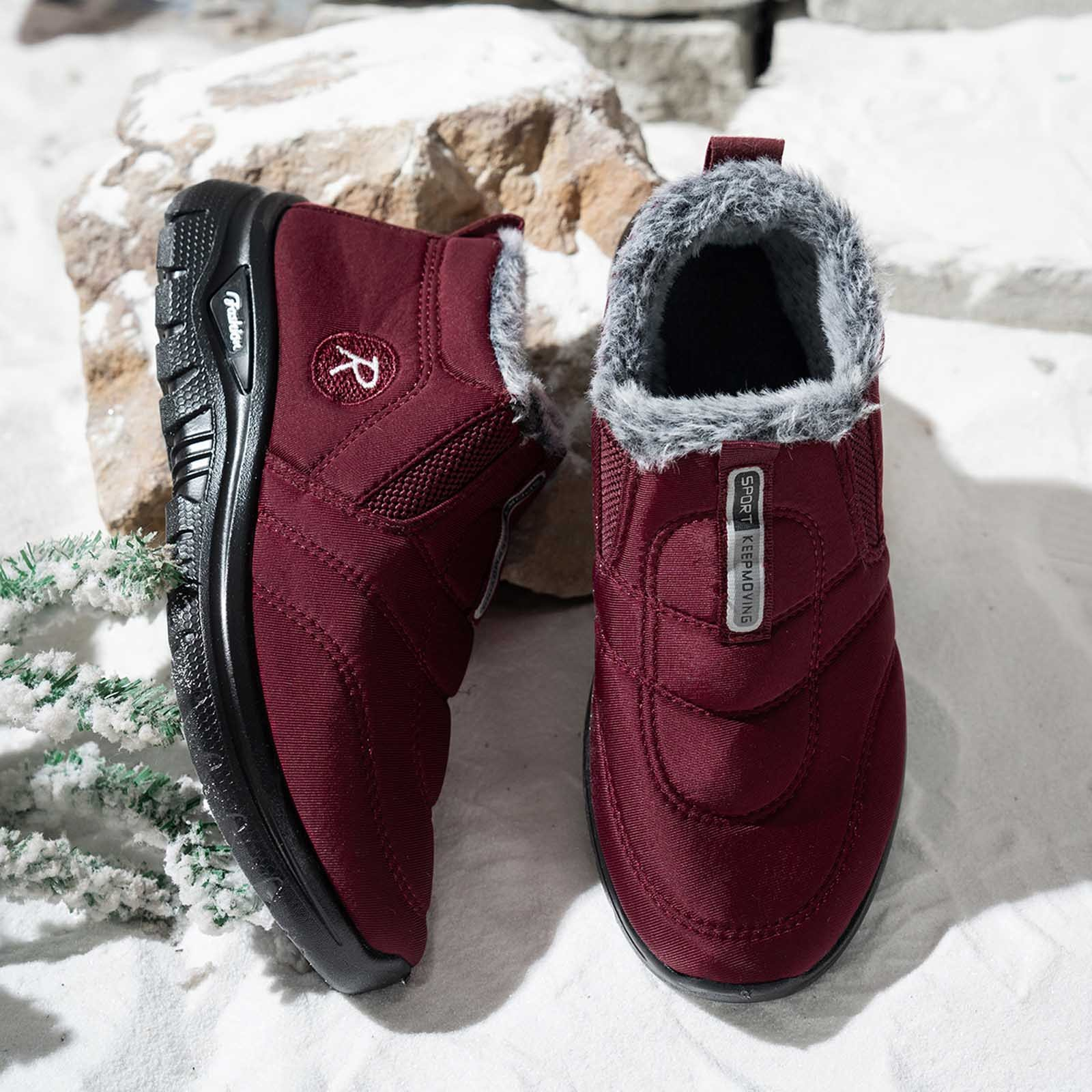 (⏳NOW ON: 50% OFF Sale! 🔥)Snow Boots for Women Slip on Winter Warm Shoes Fashion