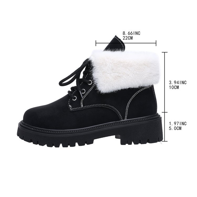 (⏳NOW ON: 70% OFF Sale! 🔥)Women’s Winter Lace-Up Ankle Boots – Thick Sole, Cozy & Stylish Daily Wear