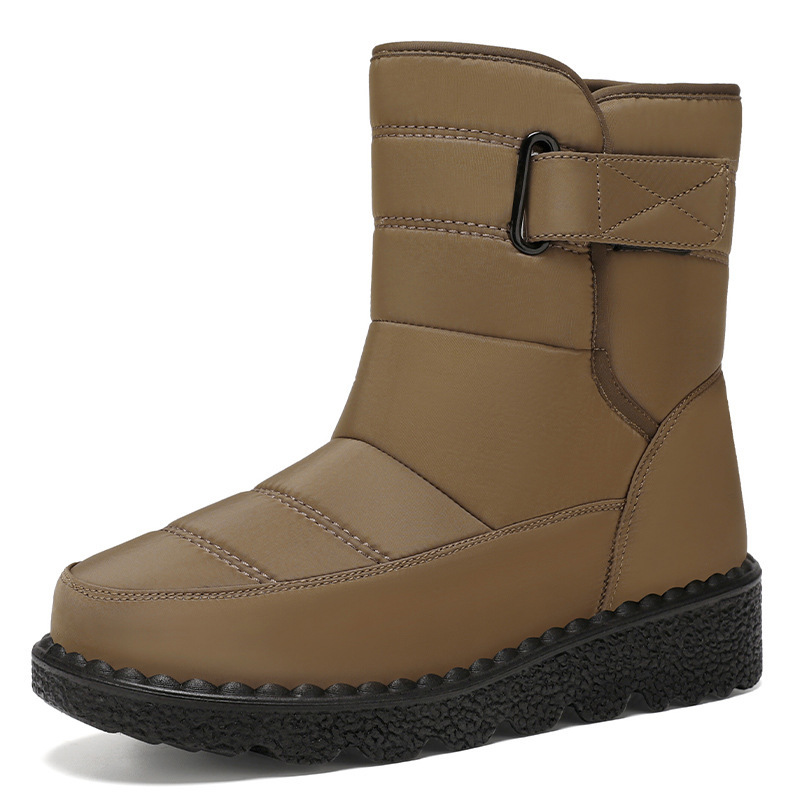 (⏳NOW ON: 50% OFF Sale! 🔥)Women’s Waterproof Fur-Lined Winter Boots, Non-Slip Warm Slip-On Snow Ankle Booties for Outdoor Comfort