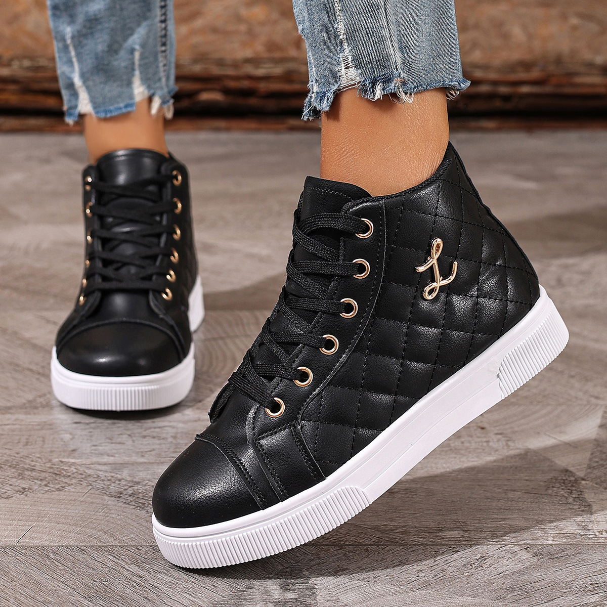 (⏳NOW ON: 70% OFF Sale! 🔥)Women’s Platform Comfort Sneakers – Breathable Lace-Up Walking Shoes