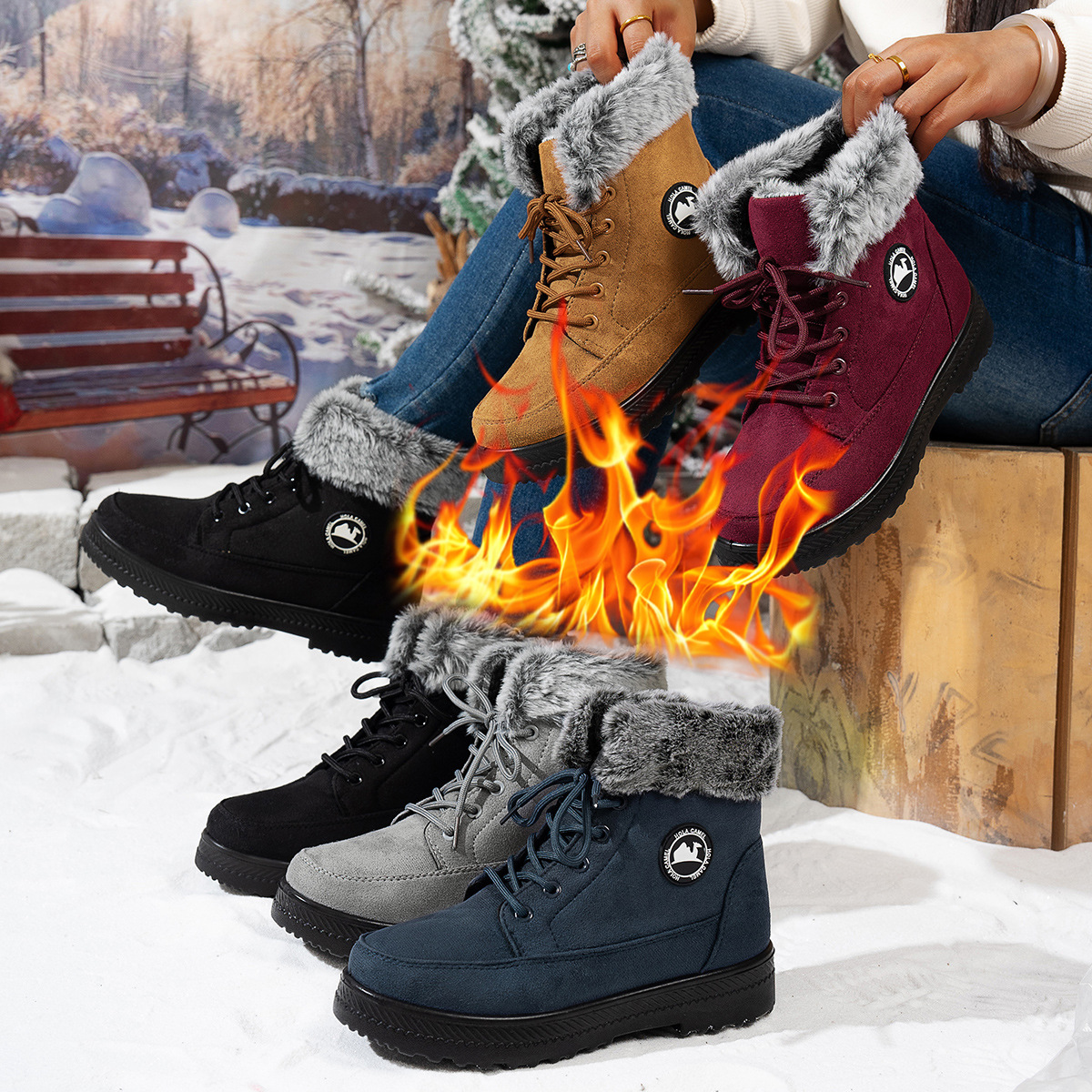 (⏳NOW ON: 50% OFF Sale! 🔥)Women's Snow Boots Tall, Womens Winter Shoes
