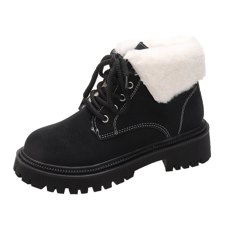(⏳NOW ON: 70% OFF Sale! 🔥)Women’s Winter Lace-Up Ankle Boots – Thick Sole, Cozy & Stylish Daily Wear