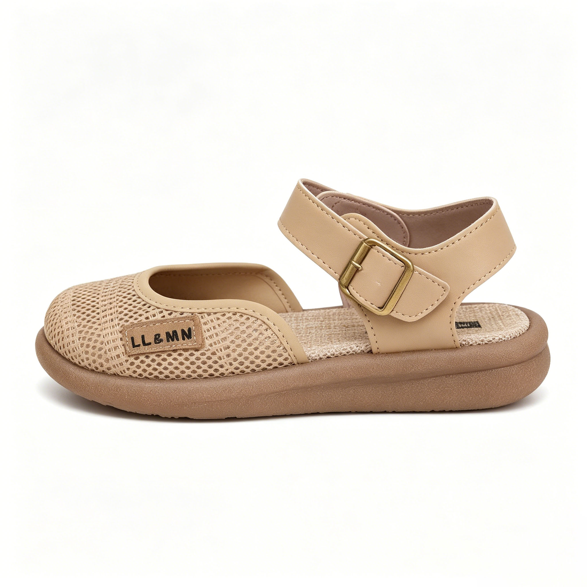 Women Closed Toe Arch Support Sandals, Breathable Mesh Adjustable Buckle Flat Summer Shoes, All Day Comfort & Plantar Fasciitis Relief