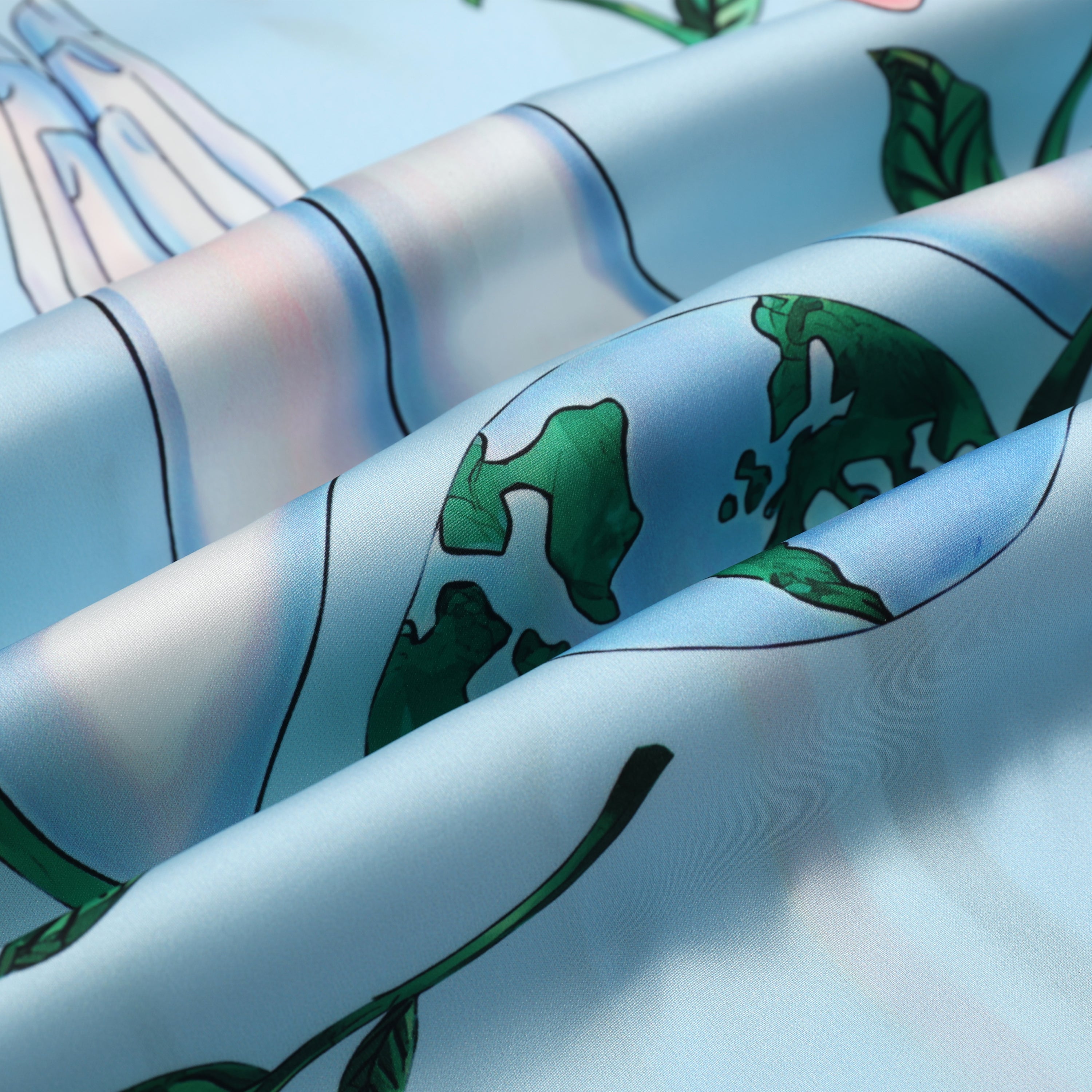 Natural Flower Pattern Camp Collar Casual Shirt in Purple Jonvidesign