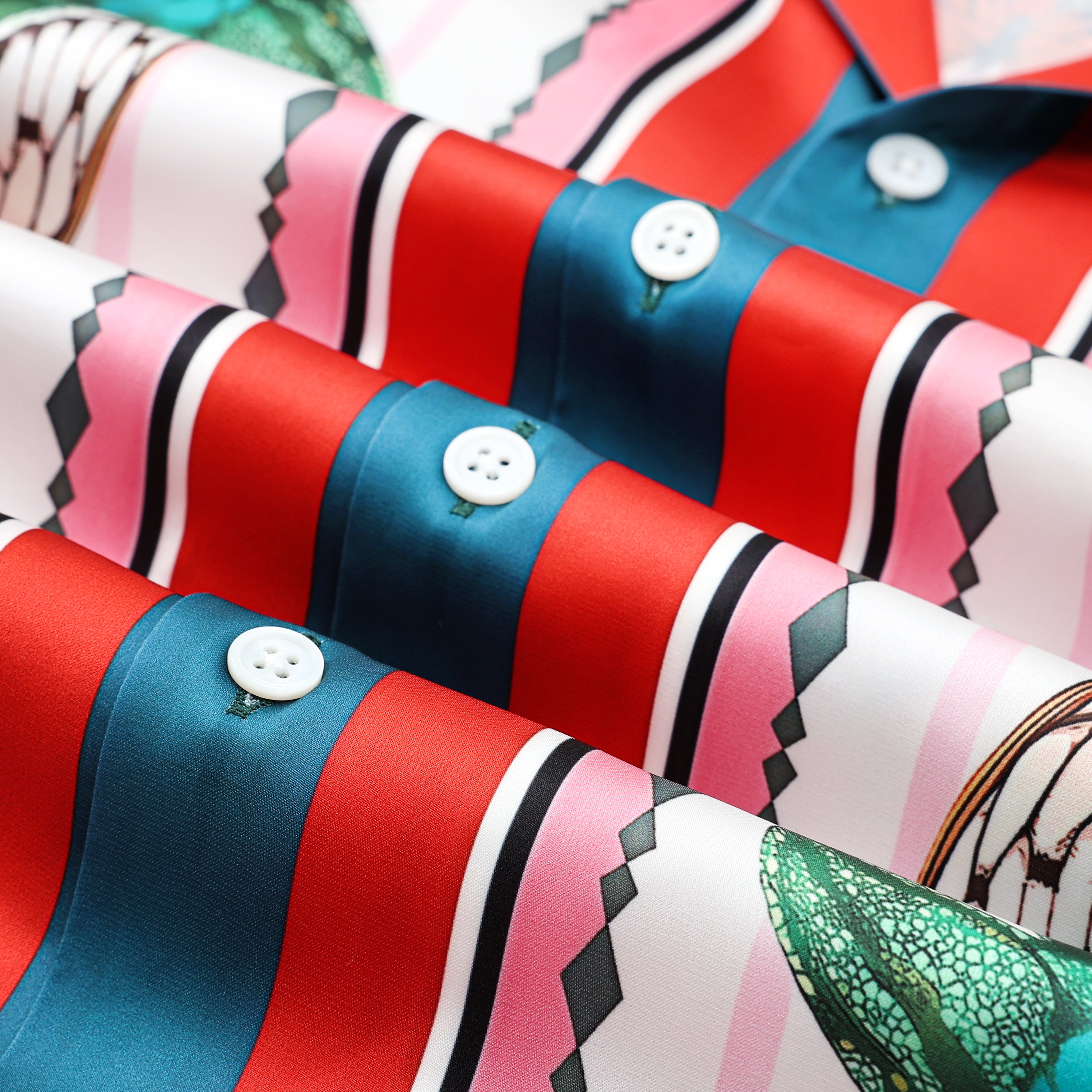 Animal Flamingo Pattern Camp Collar Casual Shirt Jonvidesign