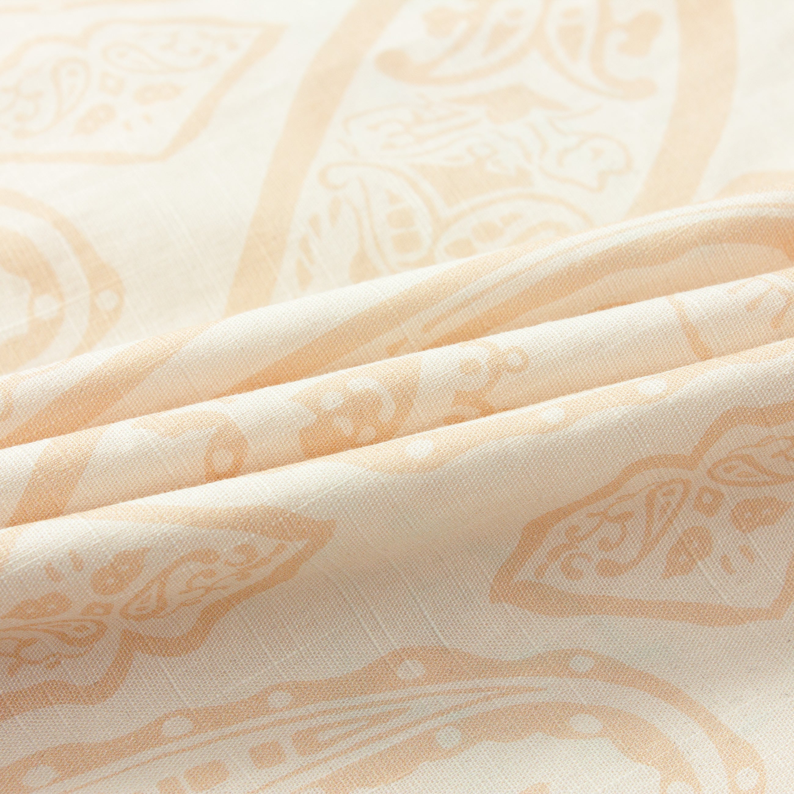 Beige Paisley Pattern Short Sleeve Dress Shirt for Men Jonvidesign