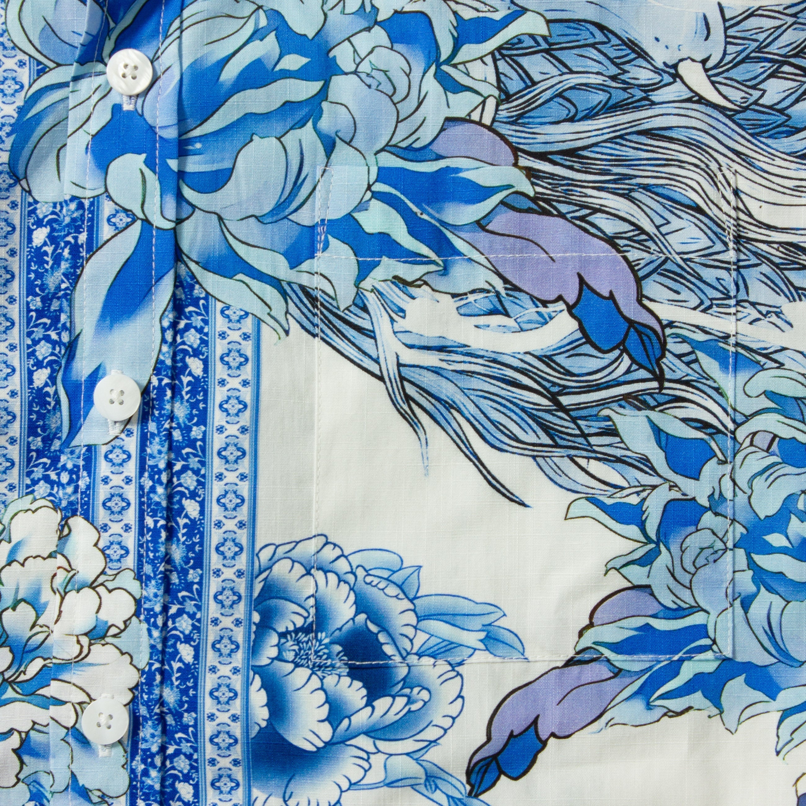 Exotic Dragon Print Short Sleeve Shirt for Men Jonvidesign