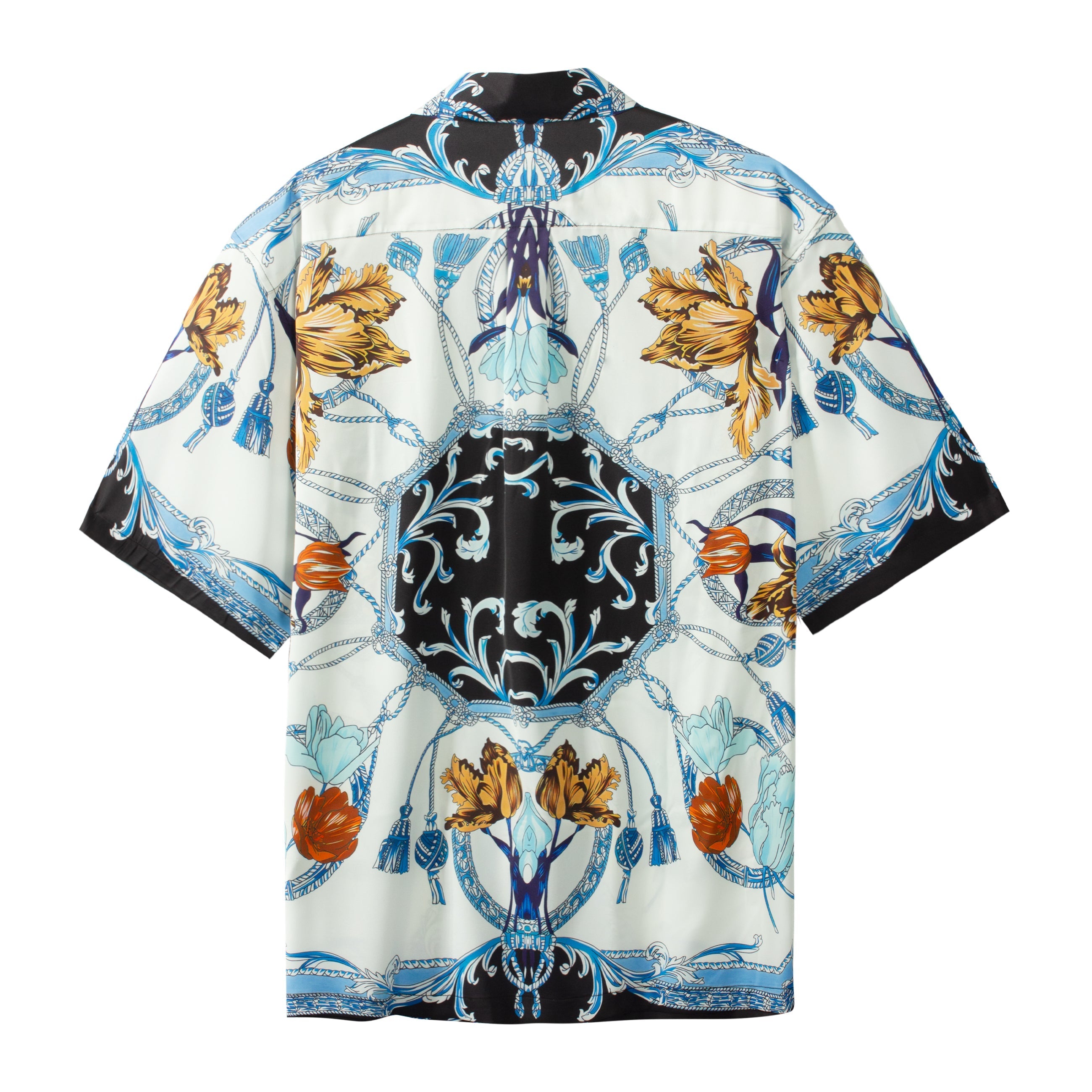 Floral Paisley Pattern Short Sleeve Shirt for Men Jonvidesign
