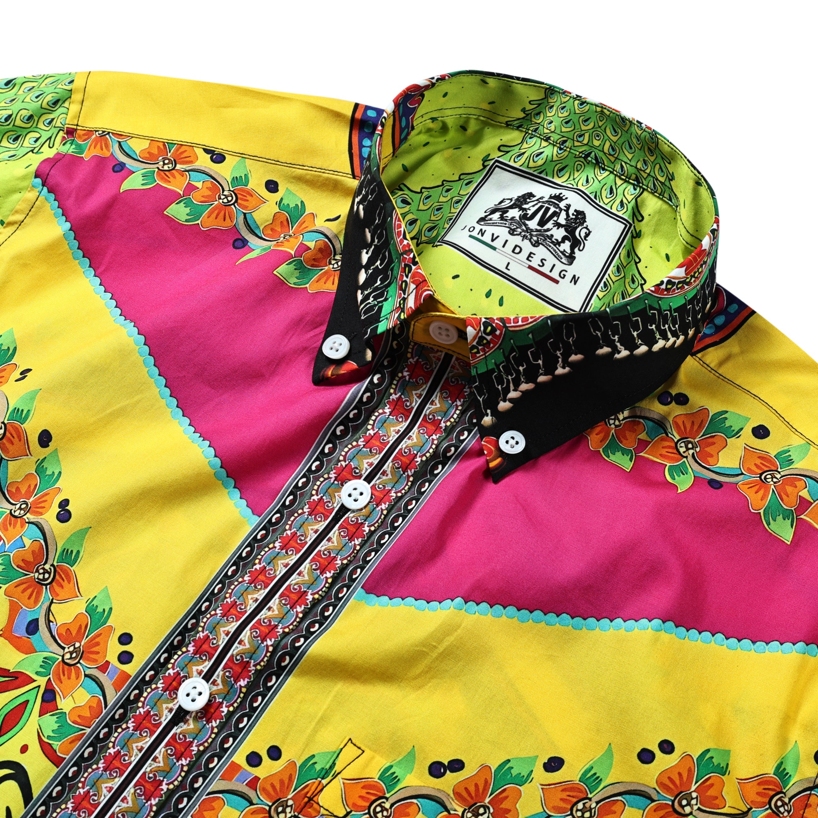 Floral Print Long Sleeve Shirt Jonvidesign