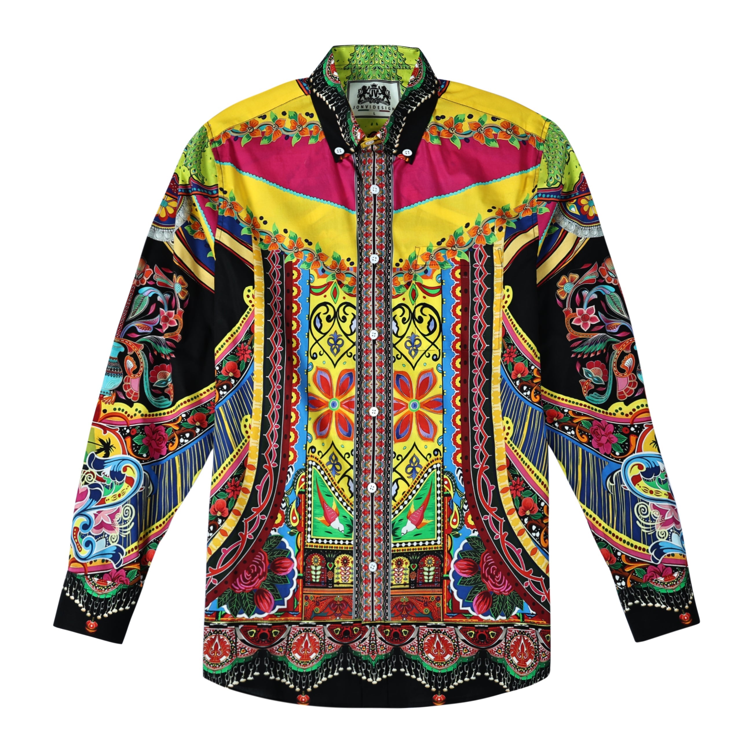 Floral Print Long Sleeve Shirt Jonvidesign