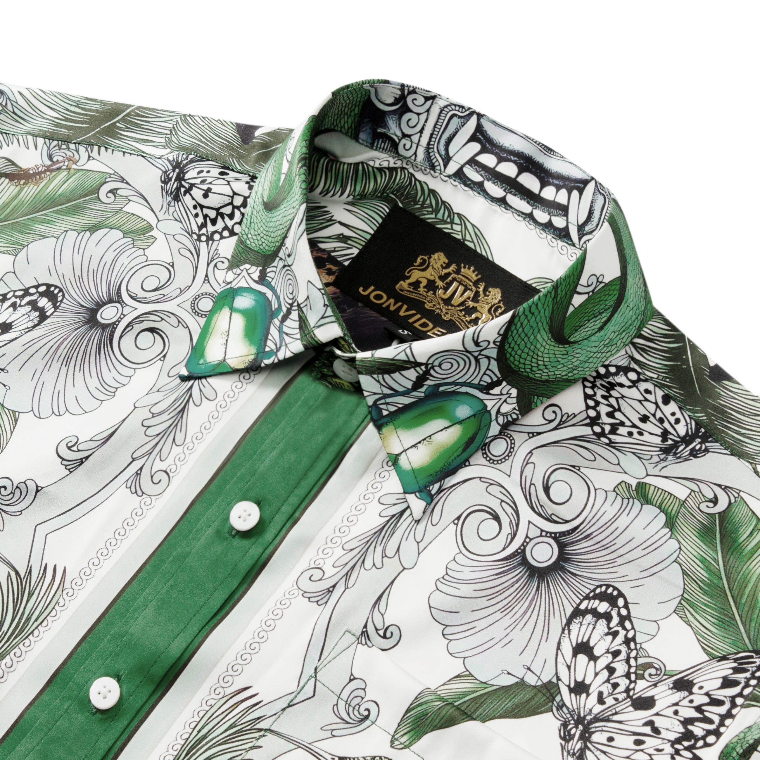 Nature Pattern Short Sleeve Shirt for Men Jonvidesign