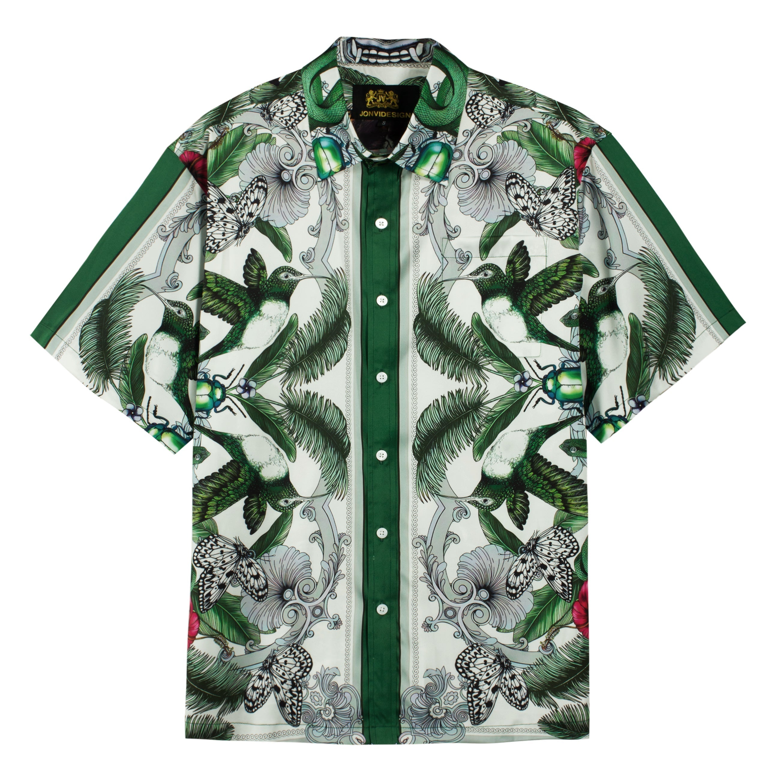 Nature Pattern Short Sleeve Shirt for Men Jonvidesign