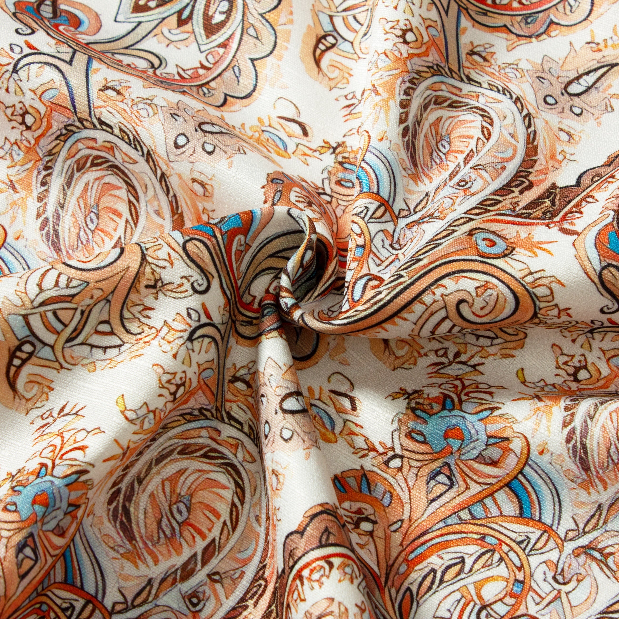Paisley Pattern Short Sleeve Camp Shirt for Men Jonvidesign