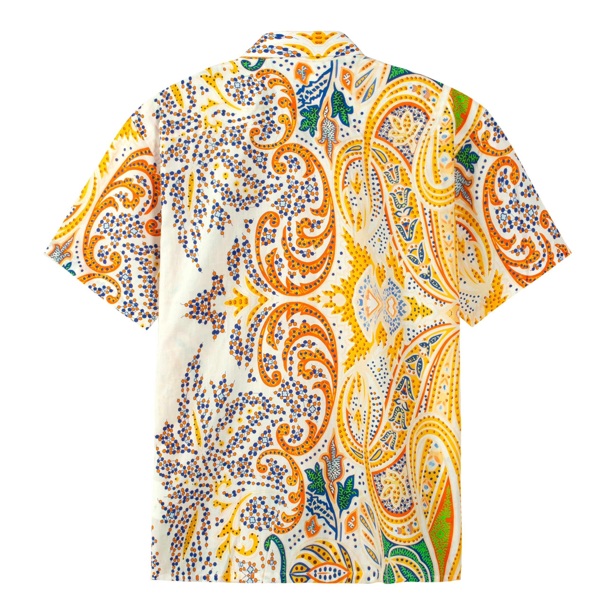 Paisley Pattern Short Sleeve Vacation Shirt for Men Jonvidesign