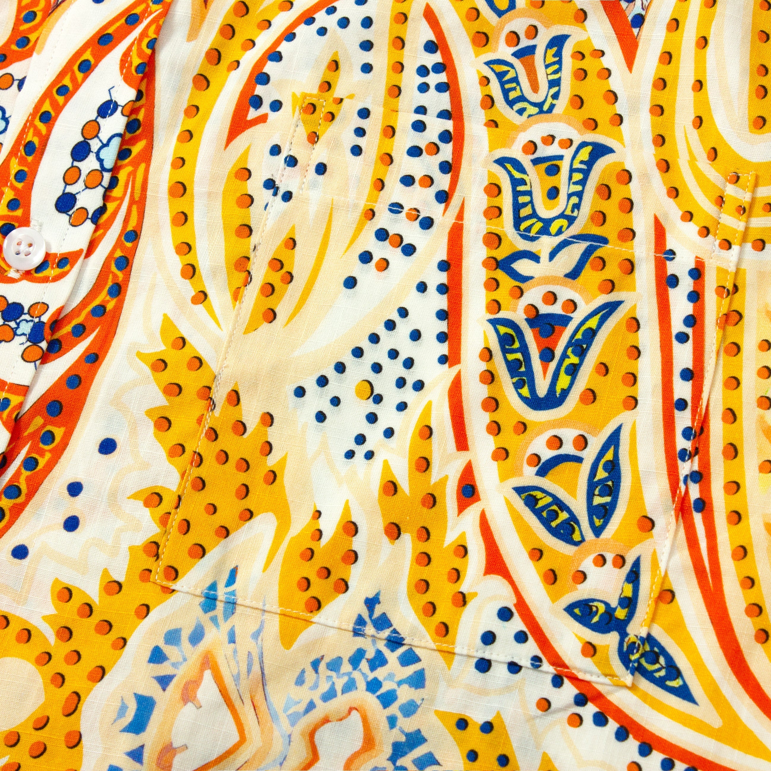 Paisley Pattern Short Sleeve Vacation Shirt for Men Jonvidesign