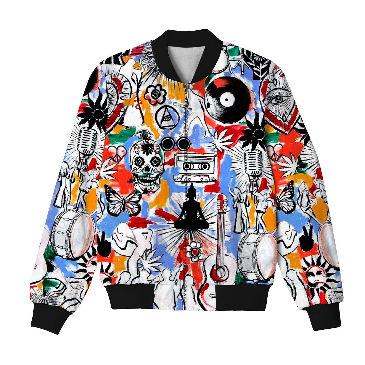 Street Style Ghost Bomber Jacket Jonvidesign
