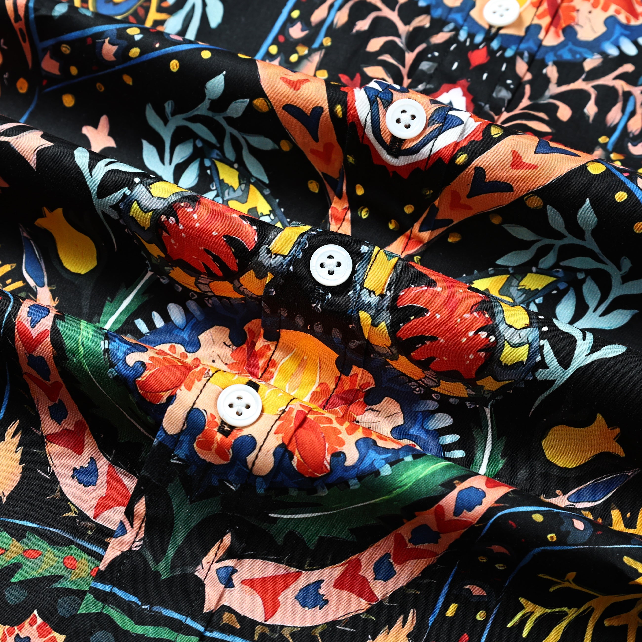 Tribal Floral Print Long Sleeve Shirt Jonvidesign