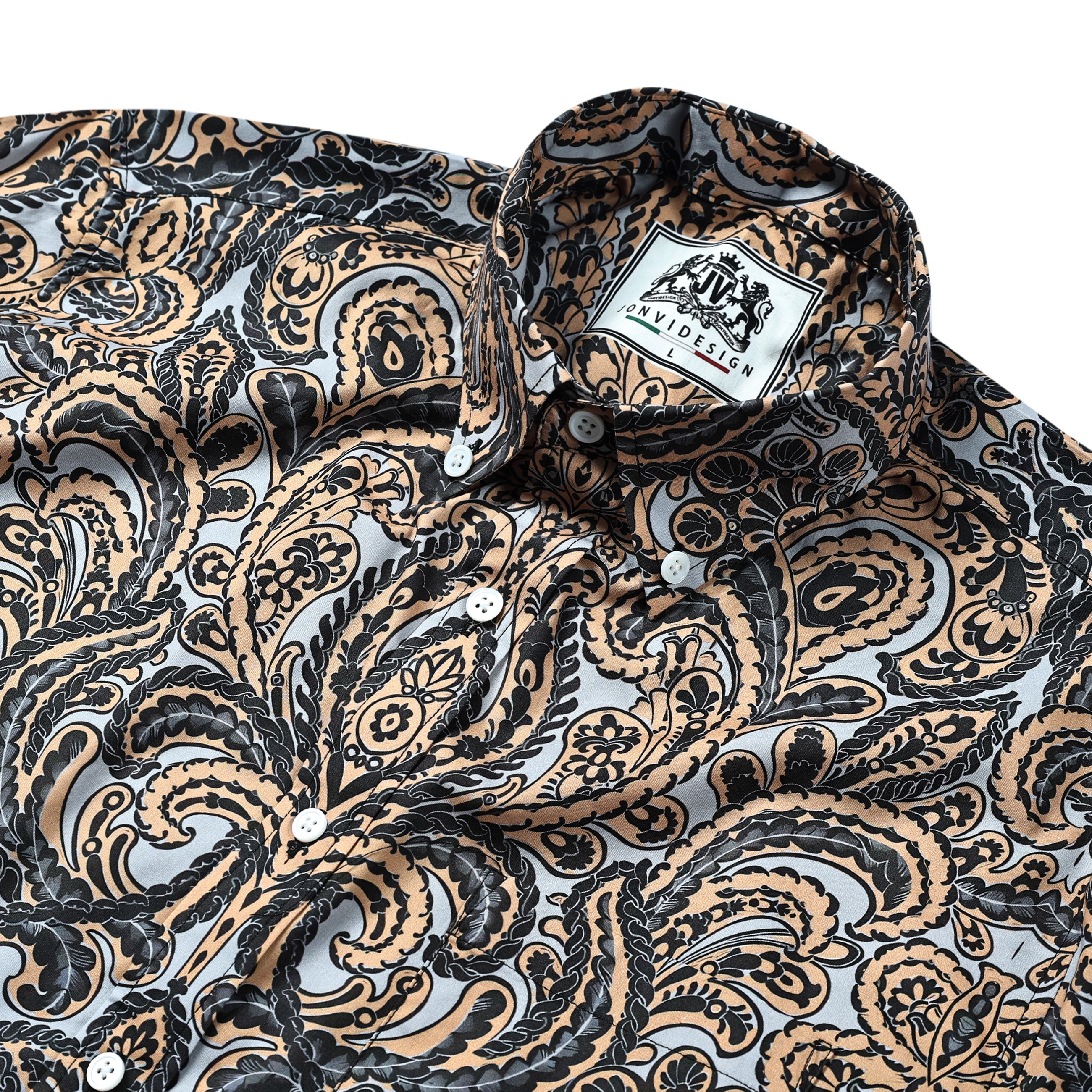 Tribal Paisley Print Long Sleeve Shirt Jonvidesign