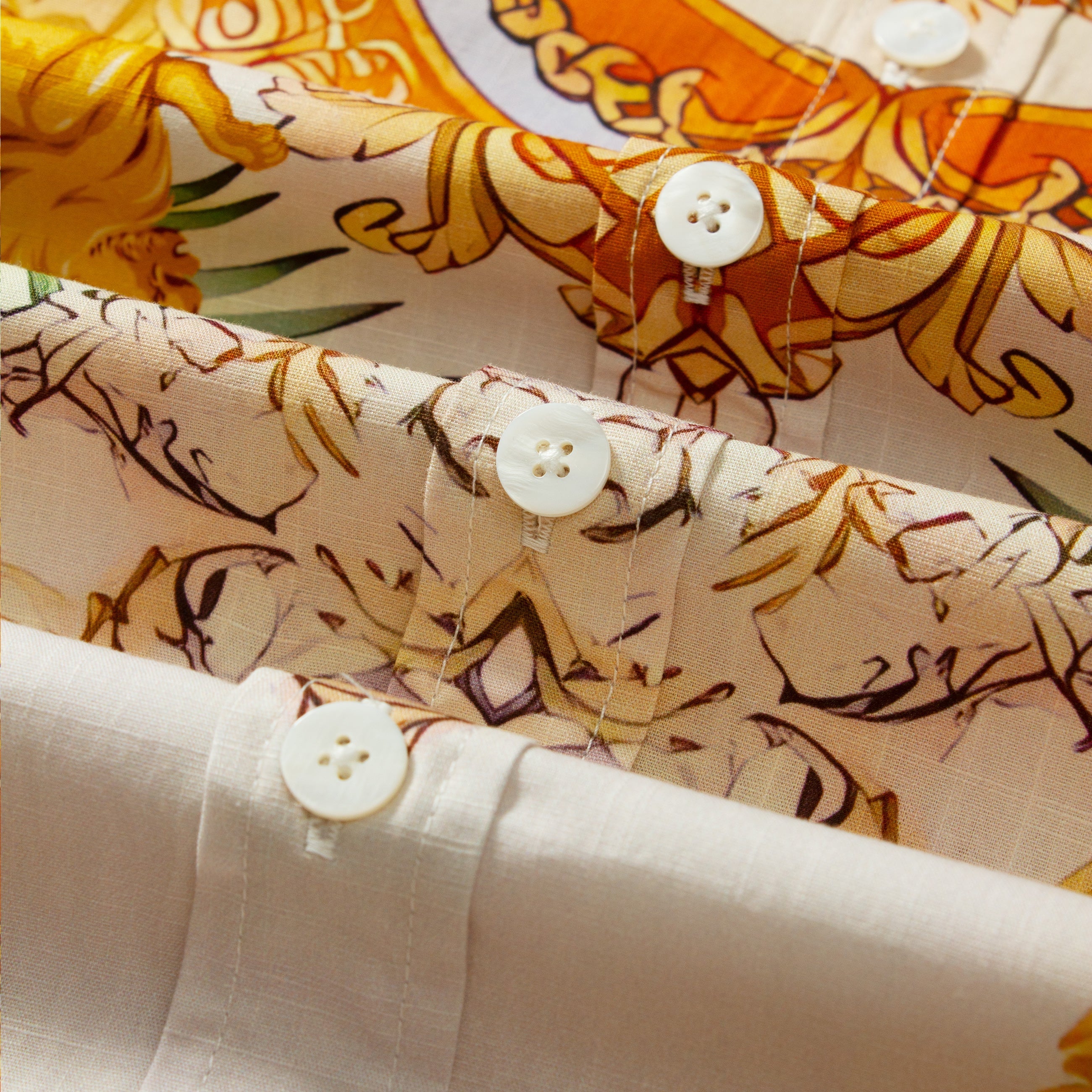 Tropical Baroque Short Sleeve Shirt for Men Jonvidesign