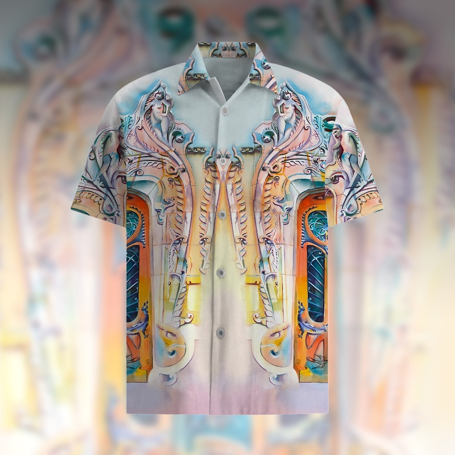 Tropical Hawaiian Design Short Sleeve Shirt for Men Jonvidesign