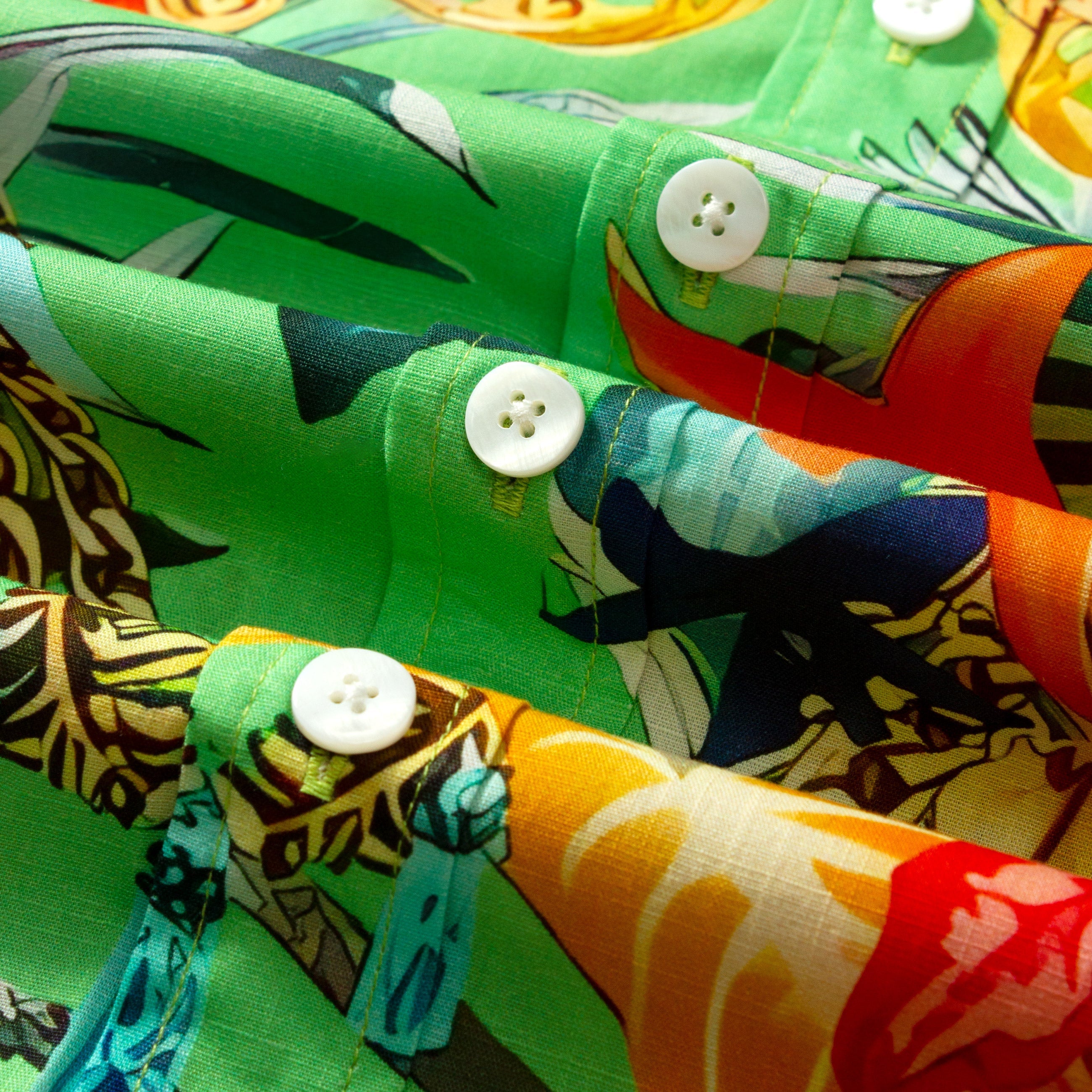 Tropical Style Animal Print Short Sleeve Shirt Jonvidesign