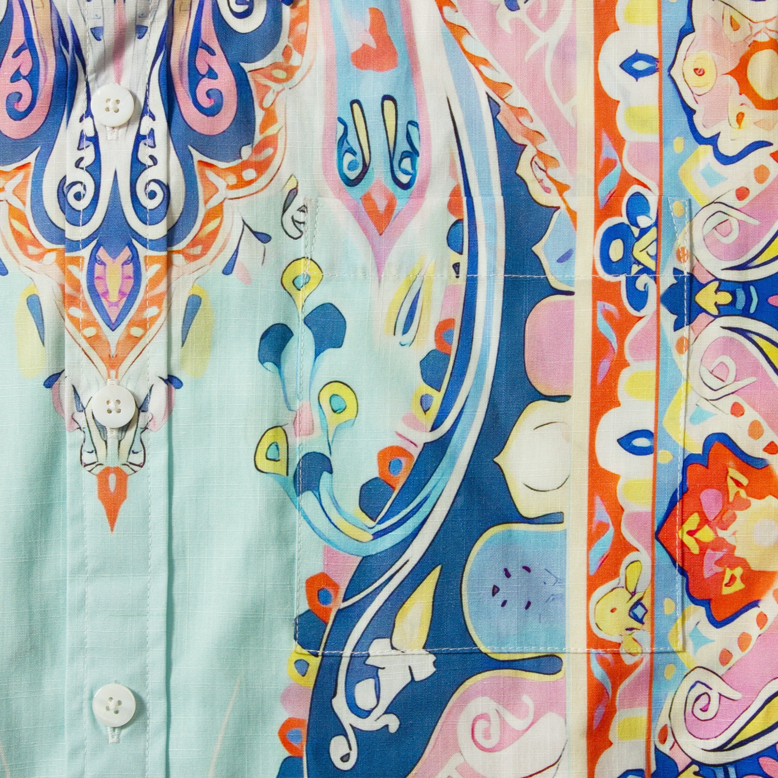 Tropical Style Paisley Print Short Sleeve Shirt Jonvidesign