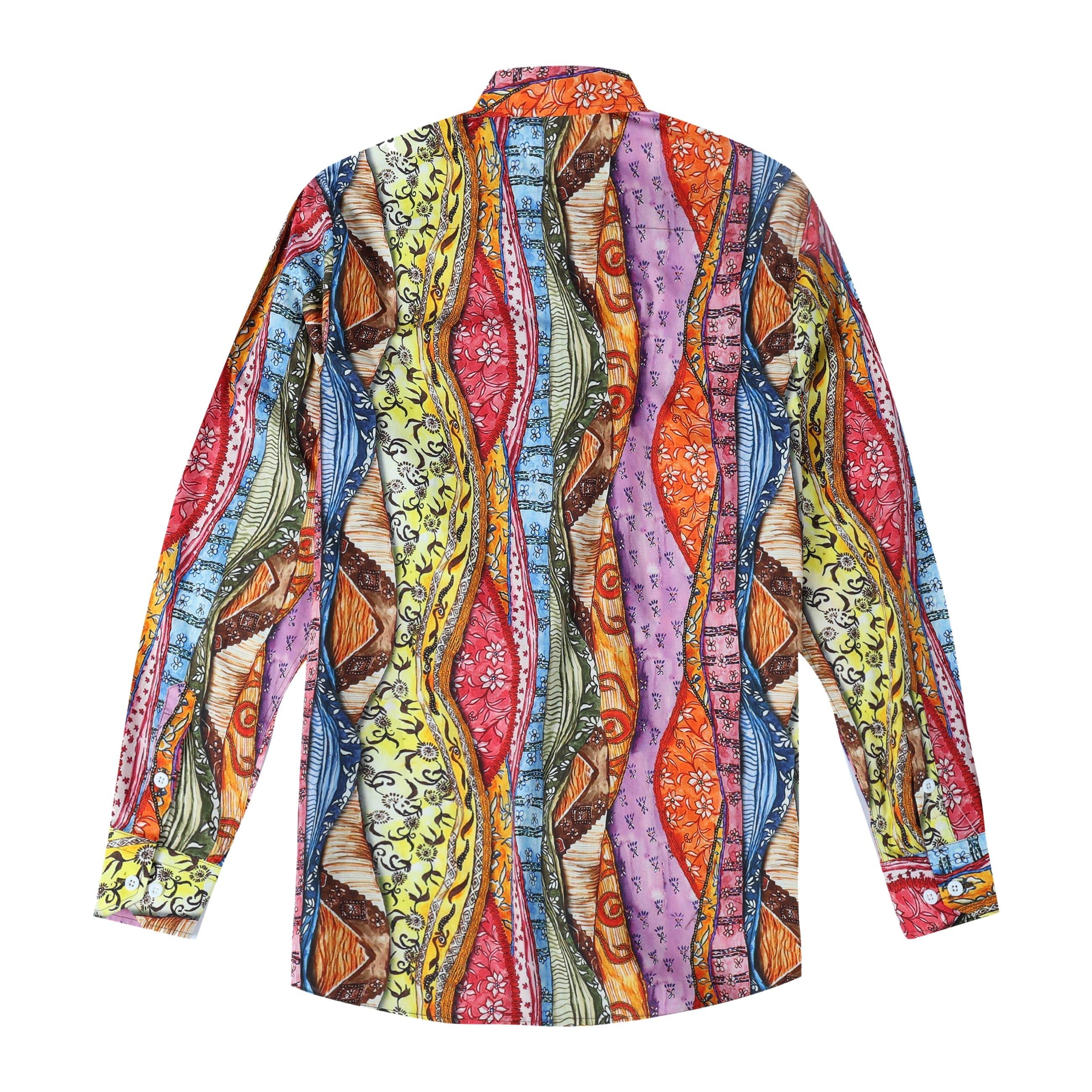 Vintage Color Button Down Long Sleeve Shirt Jonvidesign