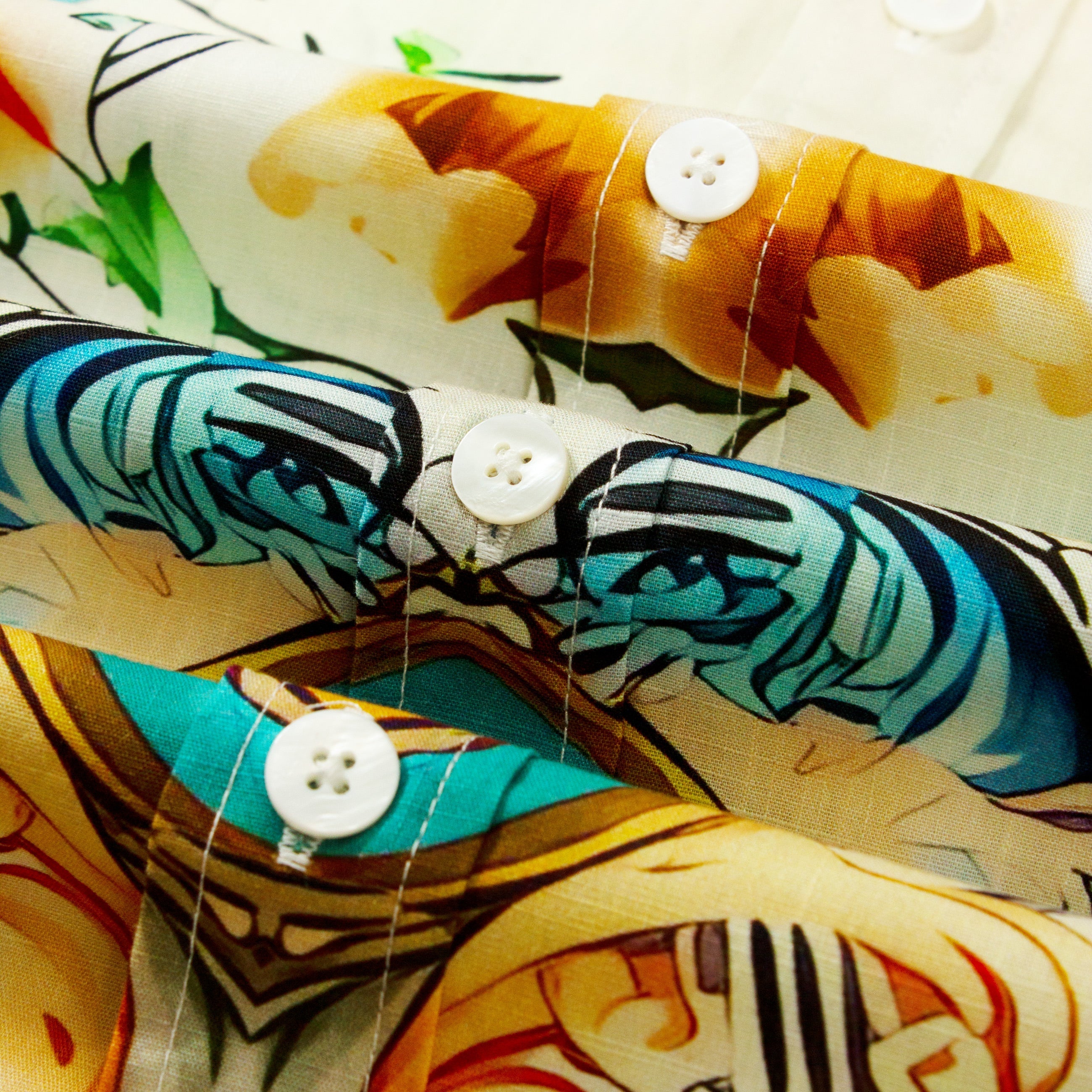 Wild Animal Print Short Sleeve Shirt for Men Jonvidesign