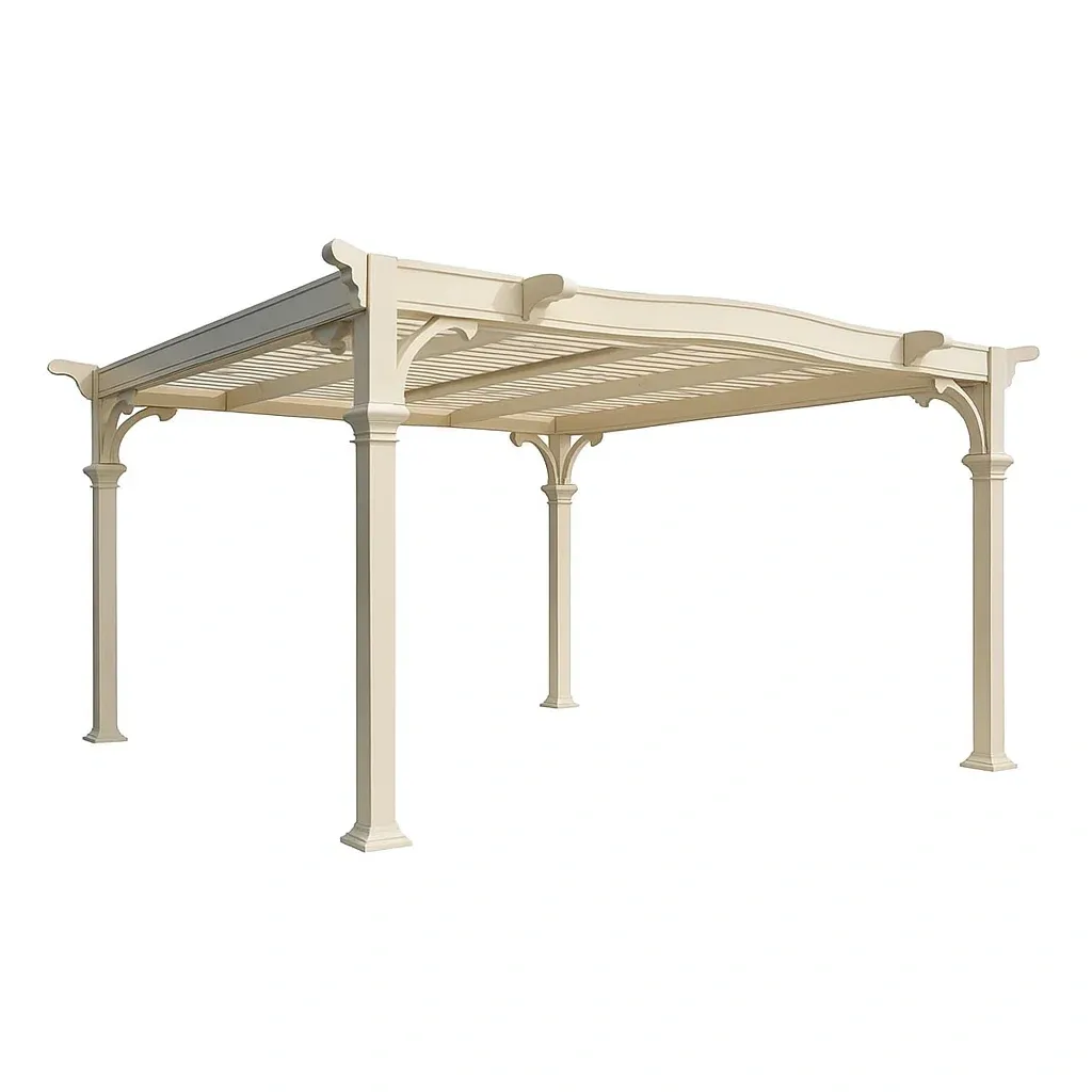 Tettoie da giardino in alluminio beige 400x300x250 cm