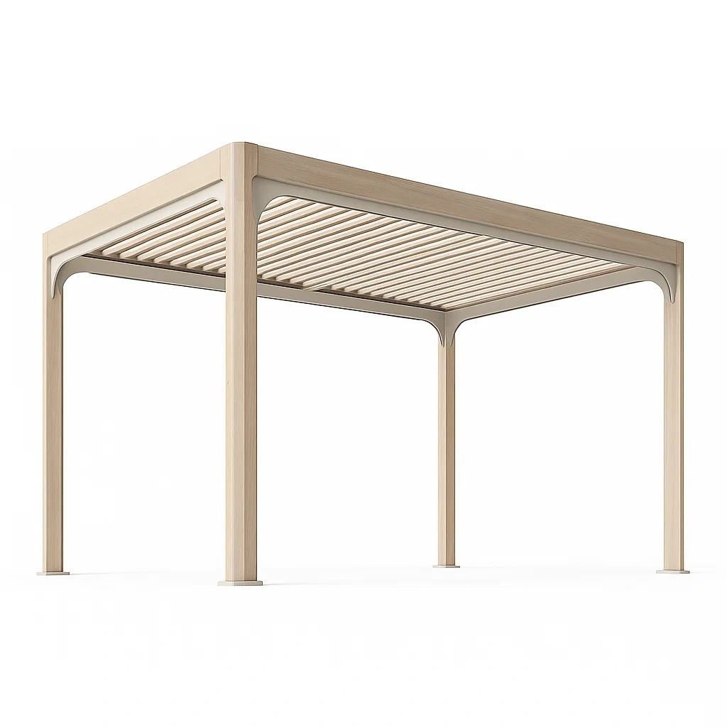 Tettoie da giardino in legno da esterno beige 300x300x250 cm